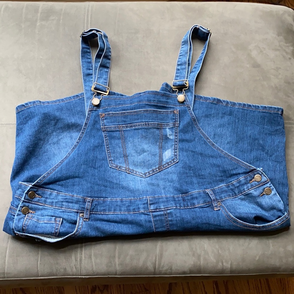 Lane Bryant Bib Overall Denim Shorts